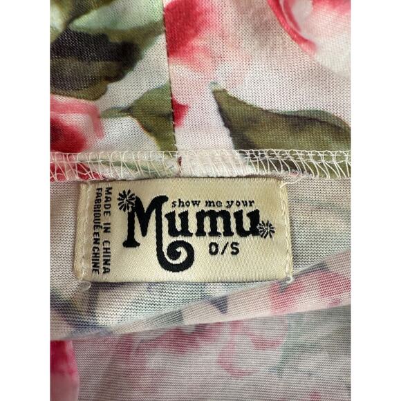 Mumu Womens Size 0/S Floral Open Front Cardigan Sweater Short Sleeve - Picture 7 of 10